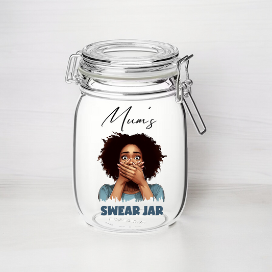 Personalised Swear Jar - Kilner Style Gift D - FJ21