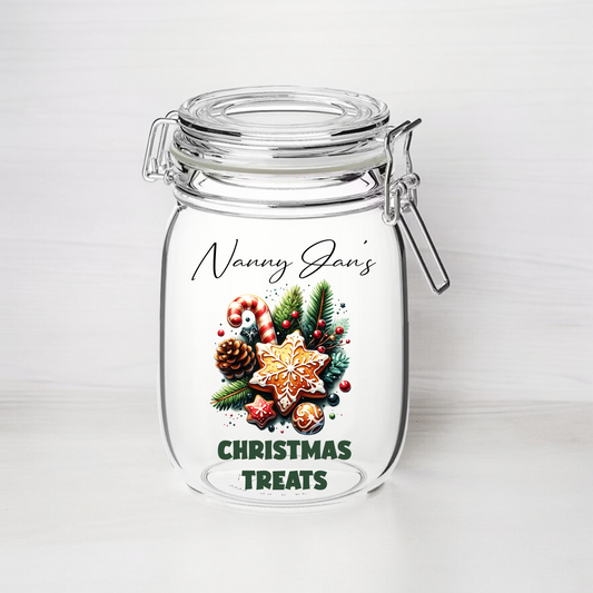 Personalised Christmas Treats - Kilner Style Gift Jar B - FJ23