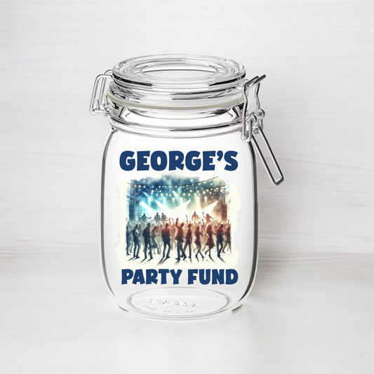Personalised Party Fund - Kilner Style Gift Jar - FJ32-B