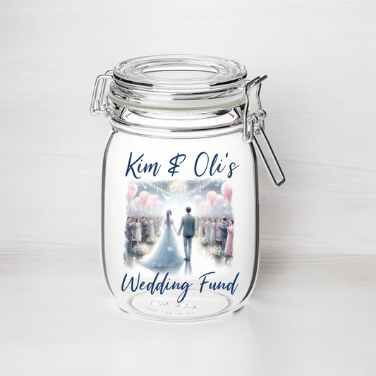 Personalised Wedding Fund - Kilner Style Gift Jar A - FJ39