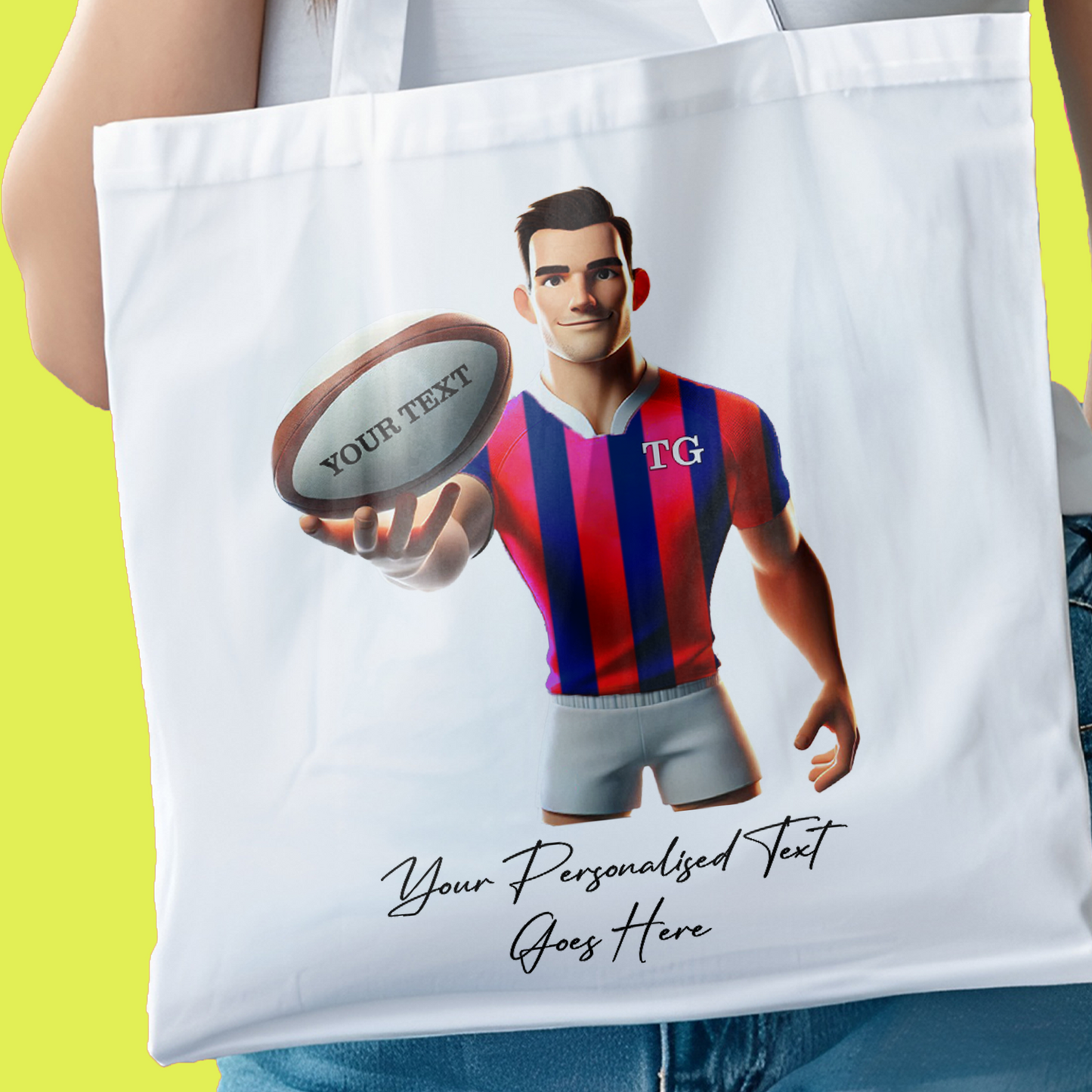 Personalised Rugby Team Shirt Creator - Tote Bag