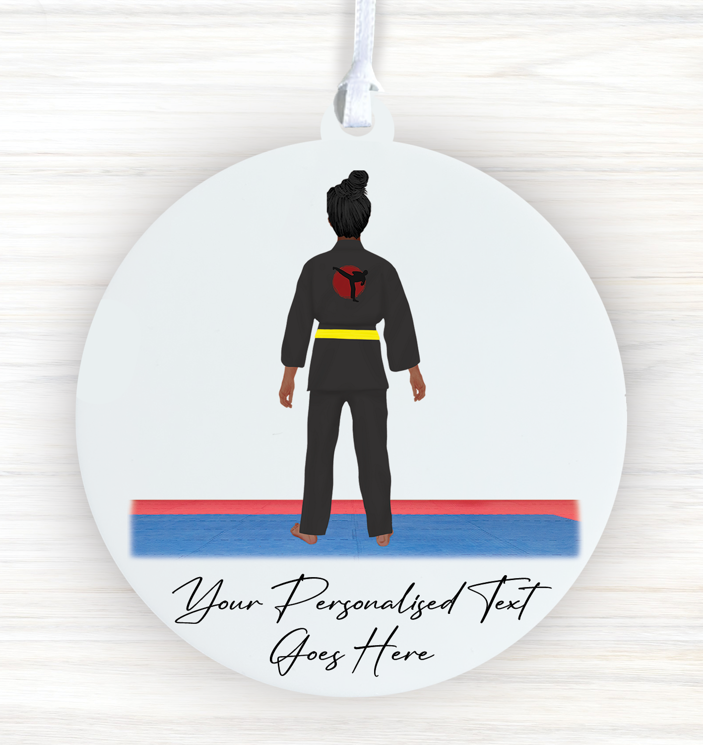 Personalised Karate, Judo, Ju Jitsu, Taekwondo Martial Arts Gi Creator - Hanging Decoration