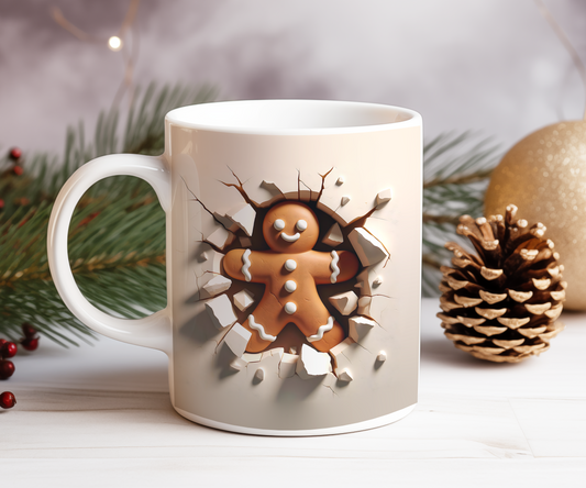 Personalised Gingerbread BREAKOUT Christmas Gift Mug