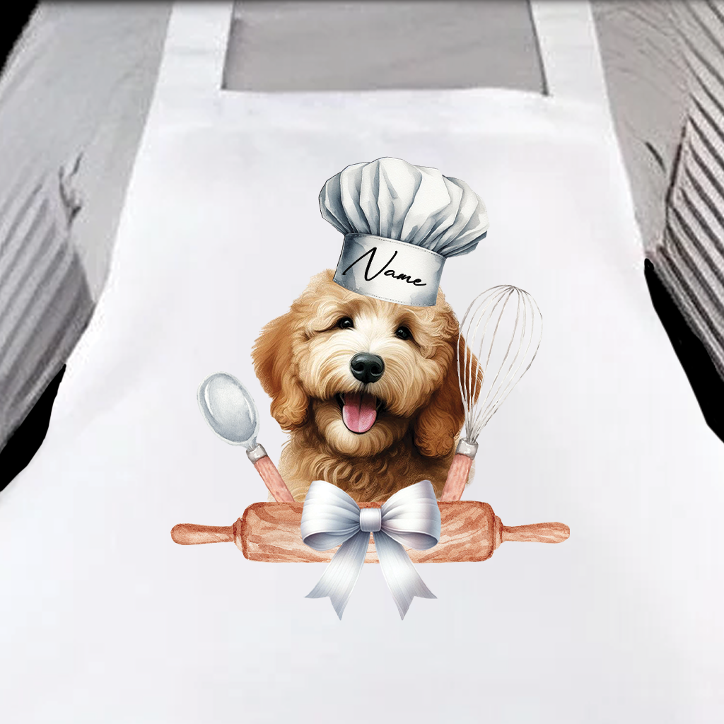 Personalised Pet Chef Dog - Golden Doodle - Keepsake Gift Kitchen Baking Cooking Apron, by Floppsie Moppsie – floppsiemoppsie at floppsiemoppsie.co.uk