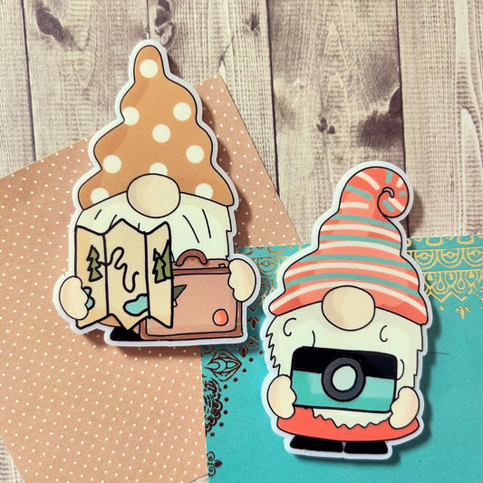 Holiday Gonk Gnomes, Keepsake Gift Magnet, by Floppsie Moppsie – floppsiemoppsie at floppsiemoppsie.co.uk