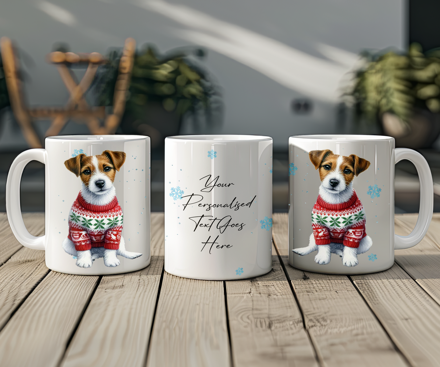 Personalised Jack Russell - Dog Christmas Jumper Gift Mug