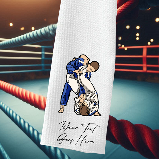 Personalised Jiu Jitsu - Martial Arts Sports Gift Towel B