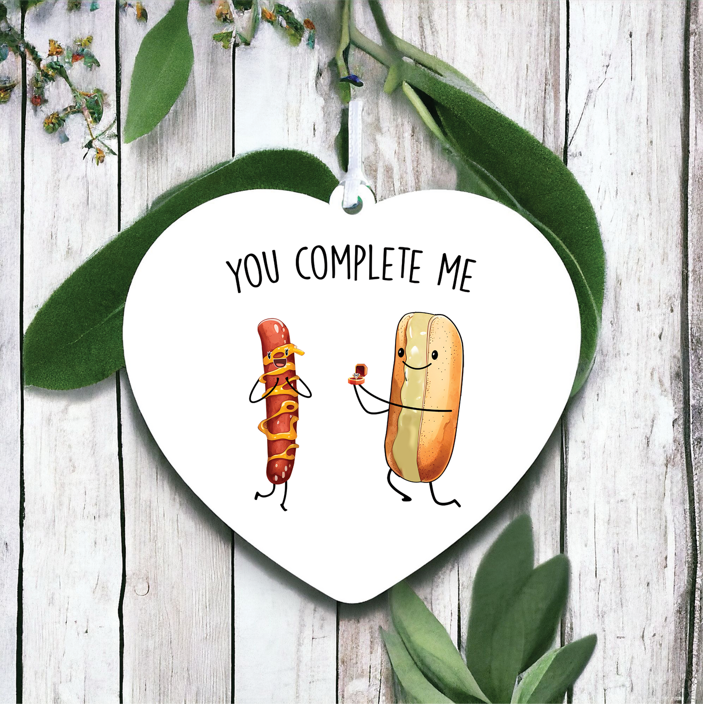 Funny Sausage and Bun Love Decoration
