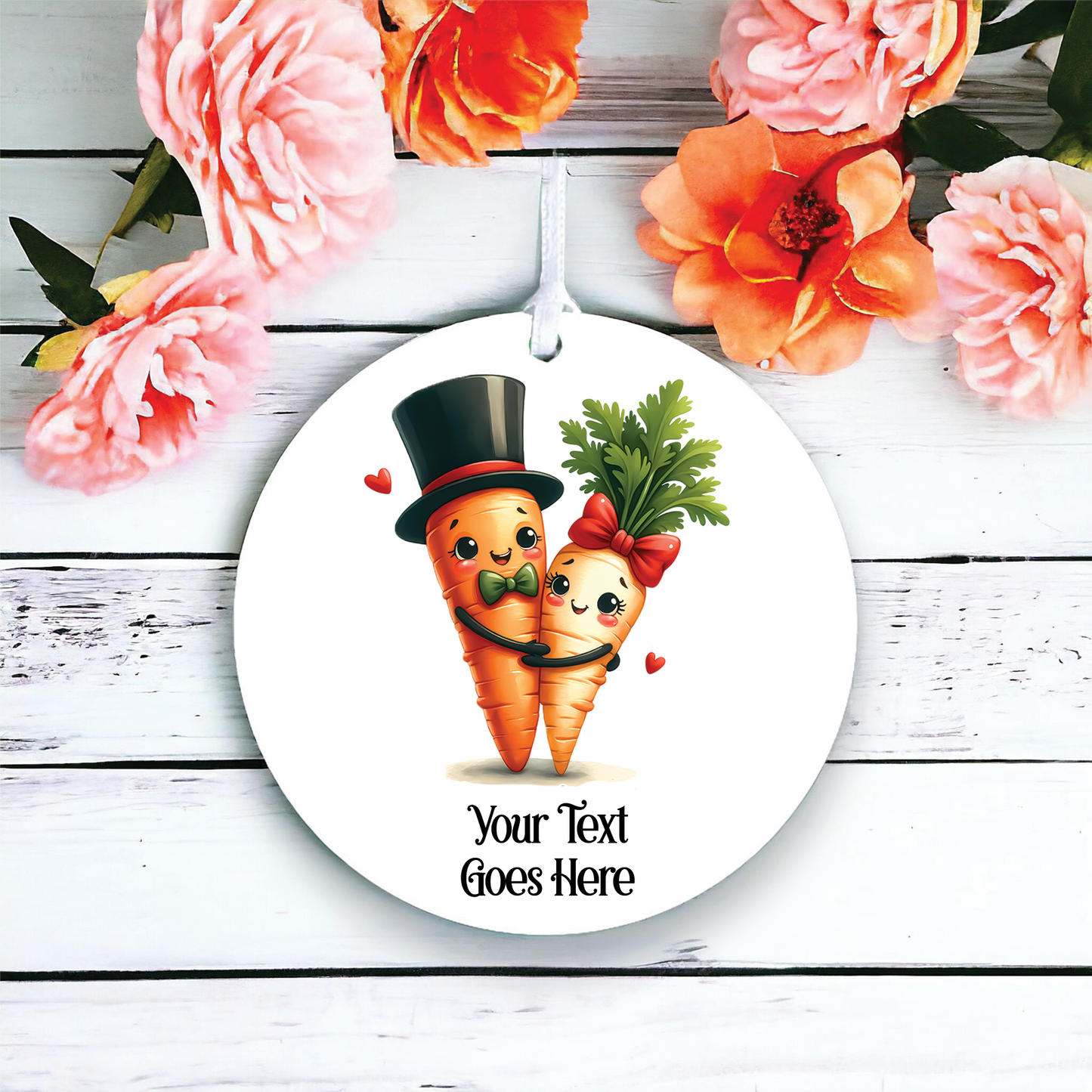 Personalised Cute Carrots Love Food Fun Decoration