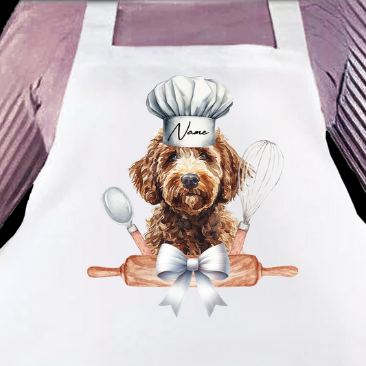 Personalised Pet Chef Dog – Labradoodle - Keepsake Gift Kitchen Baking Cooking Apron, by Floppsie Moppsie – floppsiemoppsie at floppsiemoppsie.co.uk