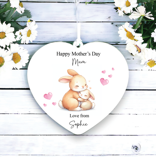 Personalised Mother's Day Rabbit Decoration