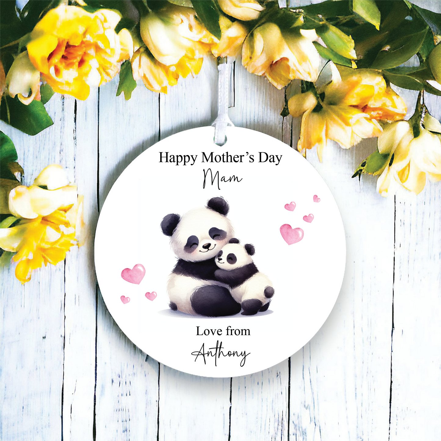 Personalised Mother's Day Panda Decoration