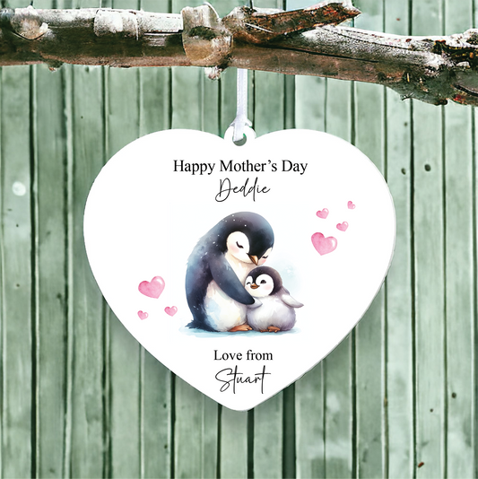 Personalised Mother's Day Penguin Decoration