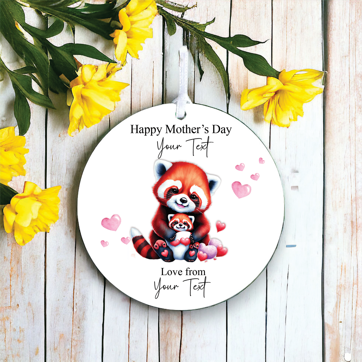 Personalised Mother's Day Red Panda Decoration