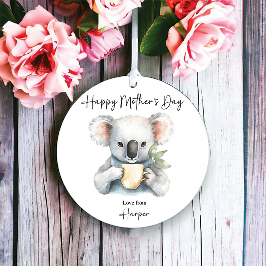 Personalised Mother's Day Koala Drink Decoration