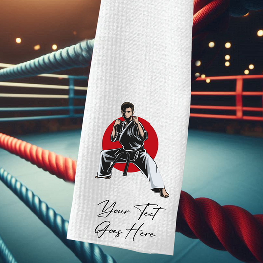 Personalised Male A - Martial Arts Sports Gift Towel