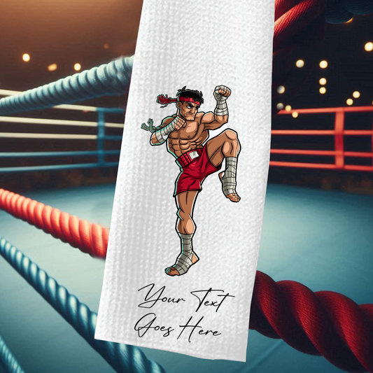 Personalised Muay Thai Fighter - Martial Arts Sports Gift Towel