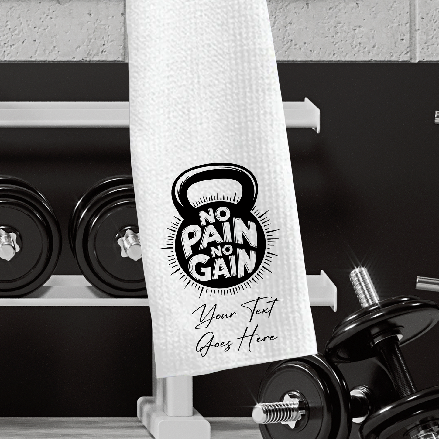 Personalised No Pain No Gain - Gift Gym Sports Towel