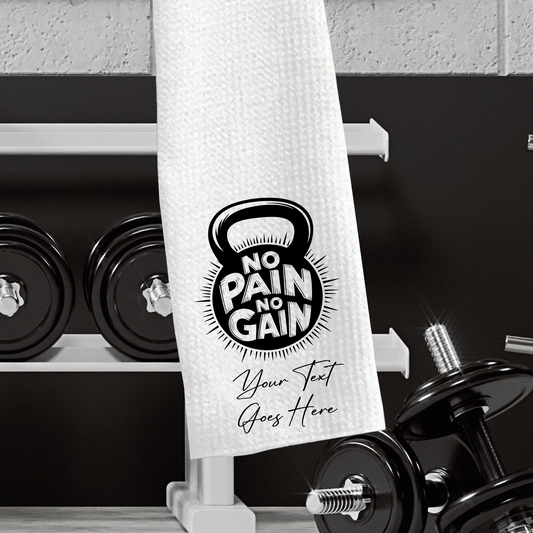 Personalised No Pain No Gain - Gift Gym Sports Towel