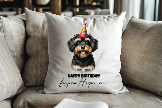 Jackapoo Terrier Personalised Pet Dog Keepsake Cushion Gift