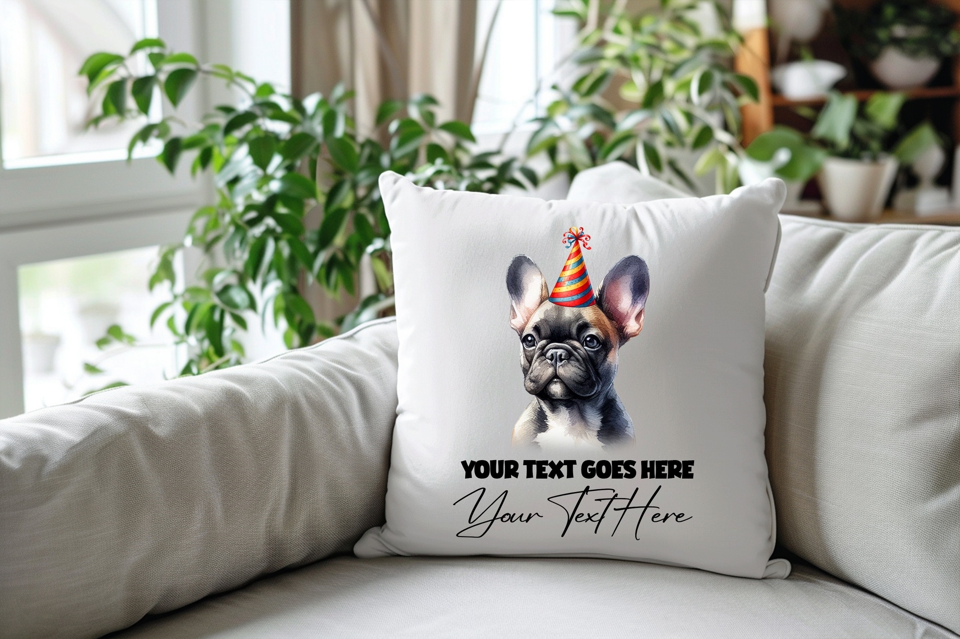 French Bulldog Personaslied Birthday Congratulations Pet Keepsake Cushion Gift