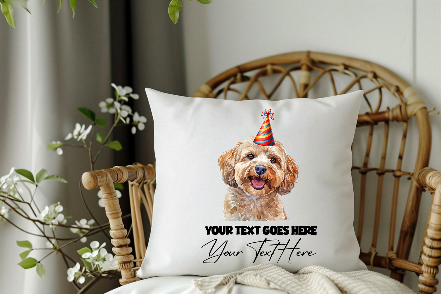  Cockapoo Personalised Birthday Congratulations Pet Cushion Gift