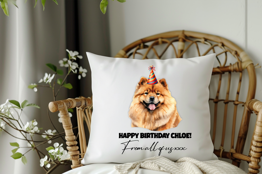  Chow Chow Birthday Congratulations Pet Cushion Gift 