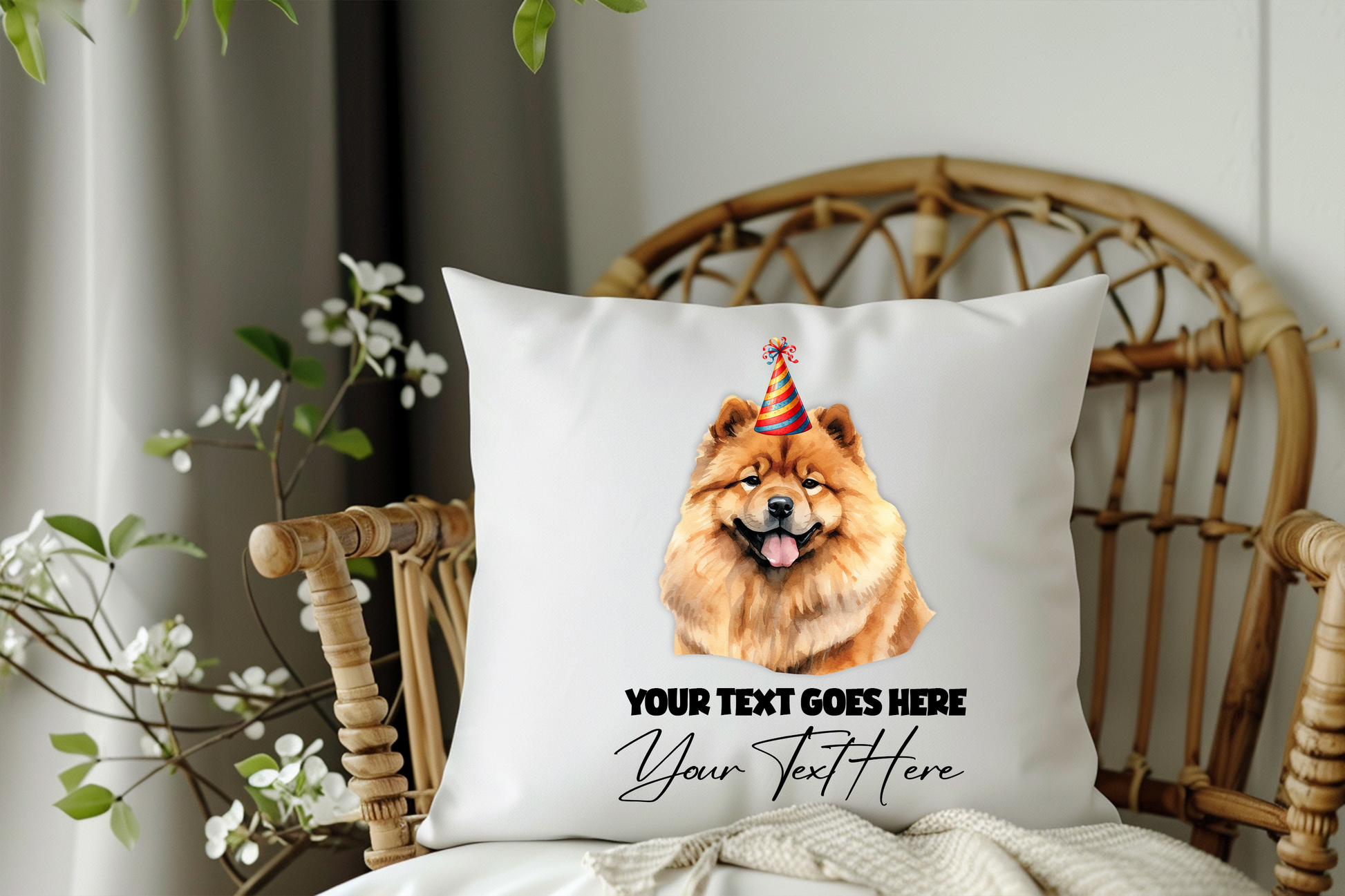  Chow Chow Birthday Congratulations Pet Cushion Gift 