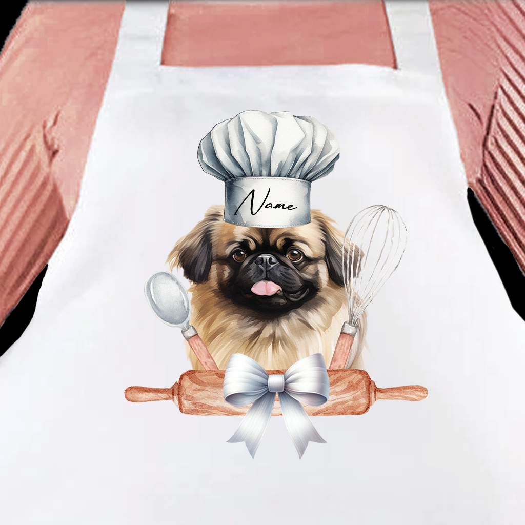 Personalised Pet Chef Dog – Pekingese - Keepsake Gift Kitchen Baking Cooking Apron, by Floppsie Moppsie – floppsiemoppsie at floppsiemoppsie.co.uk