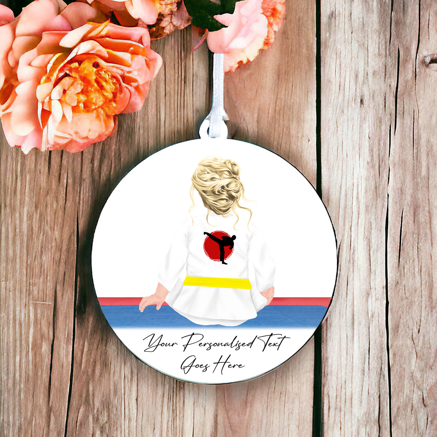 Personalised Karate, Judo, Ju Jitsu, Taekwondo Martial Arts Gi Creator - Hanging Decoration