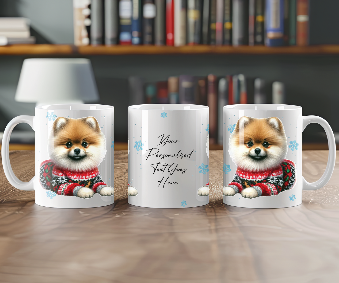 Personalised Pomeranian - Dog Christmas Jumper Gift Mug