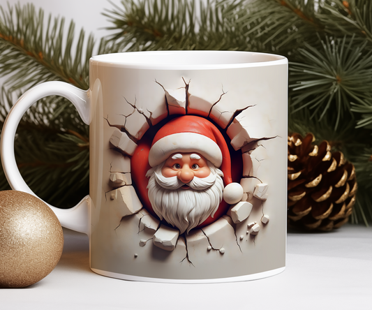 Personalised Santa BREAKOUT Christmas Gift Mug