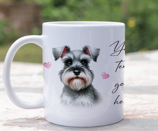 Personalised Dog Gift Mug - Shih Tzu with Custom Message and Optional Hearts