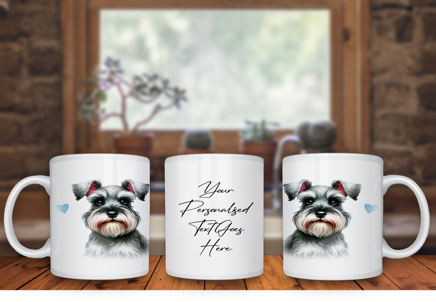 Personalised Dog Gift Mug - Shih Tzu with Custom Message and Optional Hearts