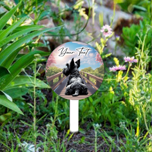 Personalised Bridge Dog Grave Marker - Scottish Terrier