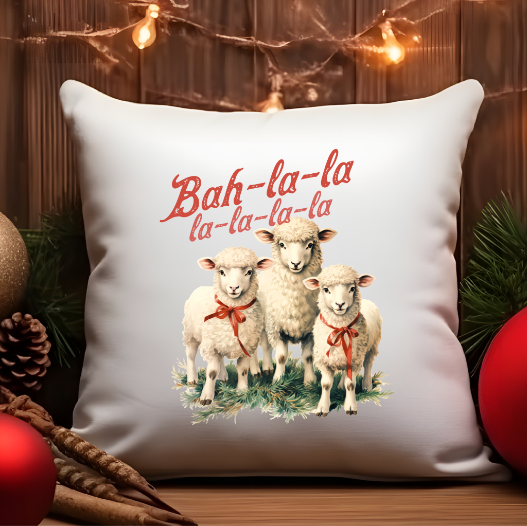 Personalised Christmas Sheep pun - Keepsake Gift cushion, by Floppsie Moppsie – floppsiemoppsie at floppsiemoppsie.co.uk