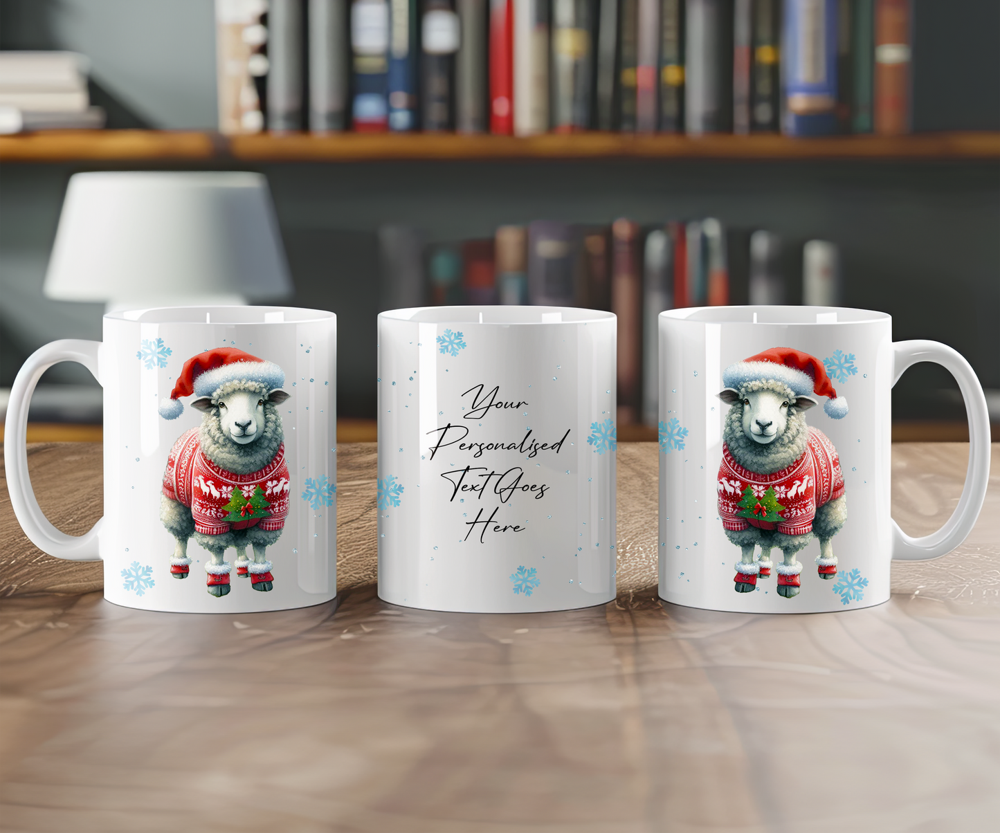 Personalised Christmas Sheep in a Christmas Jumper Gift Mug - Style B