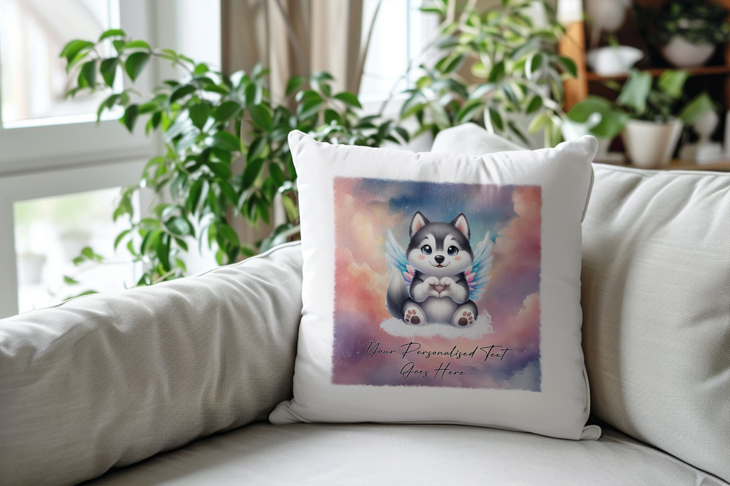 Personalised Dog - Shih Tzu Angel Wings Pet Memorial Gift Cushion