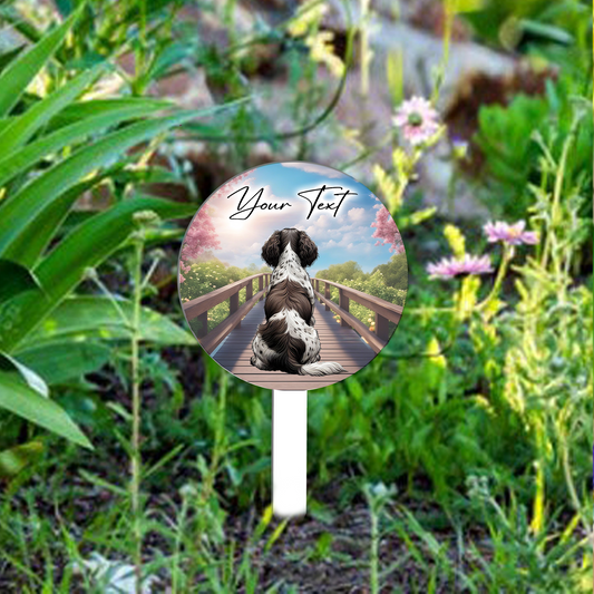 Personalised Bridge Dog Grave Marker - Springer Spaniel