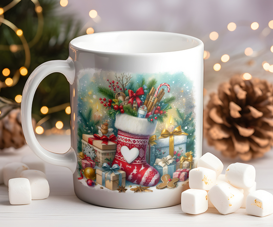 Personalised Christmas Stocking Gift Mug