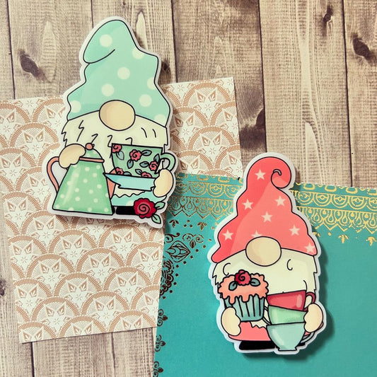 Teapot Gonk Gnomes, Keepsake Gift Magnet, by Floppsie Moppsie – floppsiemoppsie at floppsiemoppsie.co.uk