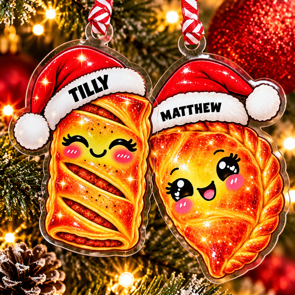Personalised Kitsch Funny Christmas Food Baubles
