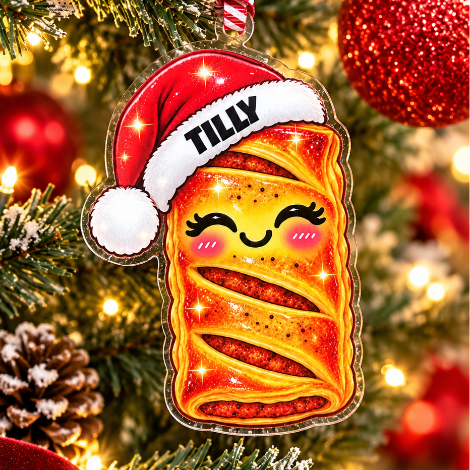 Personalised Kitsch Funny Christmas Food Baubles