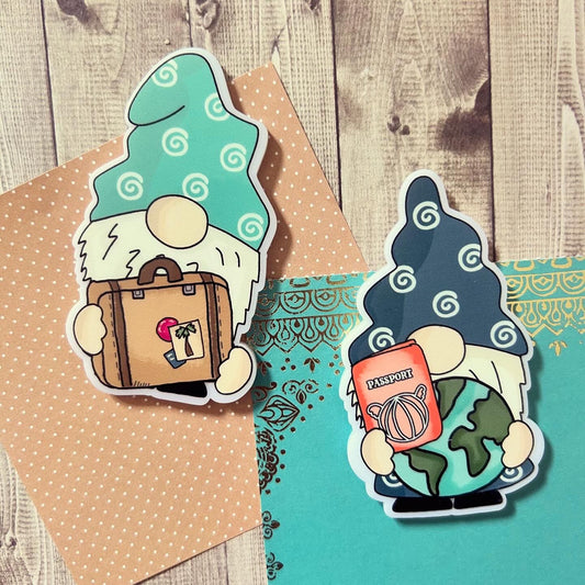 Travel Gonk Gnomes - Set of 2 Magnets - Style B