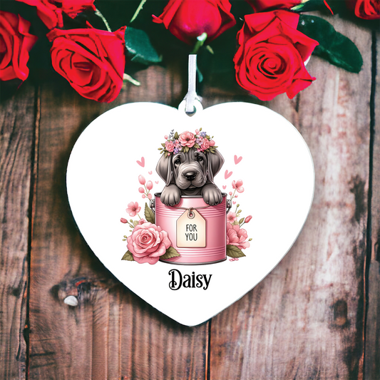 Personalised Great Dane Love Decoration
