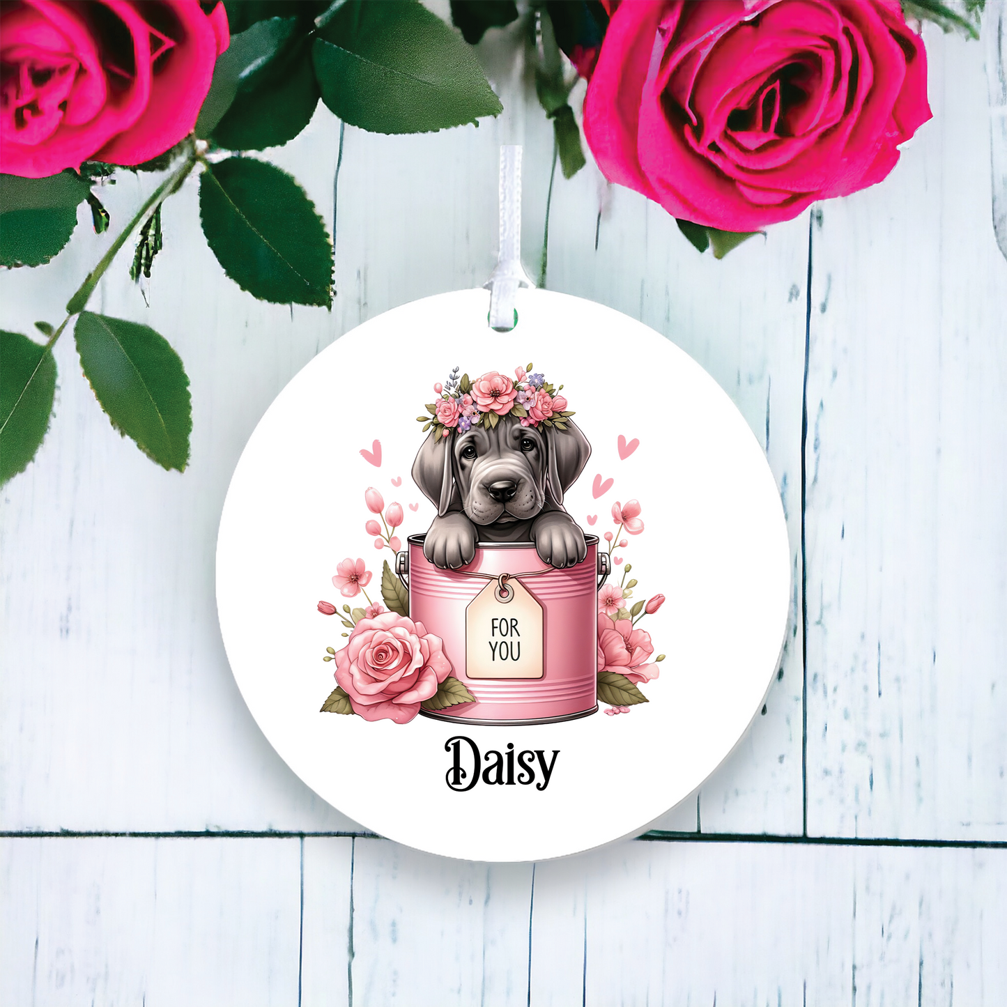 Personalised Great Dane Love Decoration