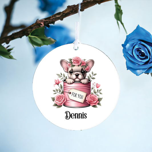 Personalised French Bulldog Love Decoration