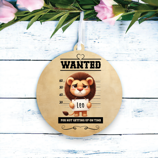 Personalised Lion Animal Wanted Decoration
