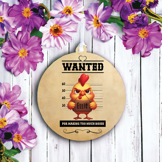 Personalised Chicken Animal Wanted Decoration