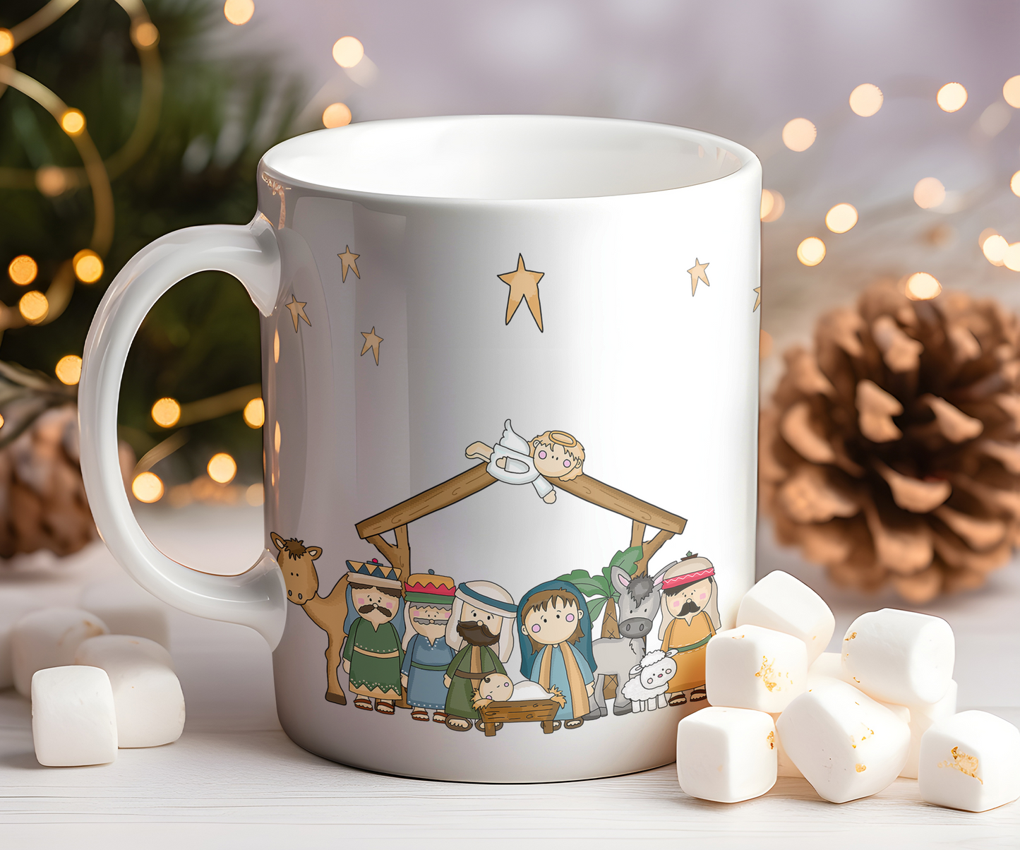 Personalised Whimsical Christmas Nativity - Gift Mug